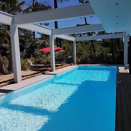 California Piscine Chauffée 14x4m Moulleau Abatilles 10 Pers Villa