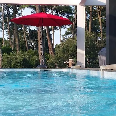 California Piscine Chauffee 14x4m Moulleau Abatilles 10 Pers Villa Arcachon