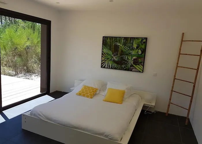 California Piscine Chauffee 14x4m Moulleau Abatilles 10 Pers Villa *