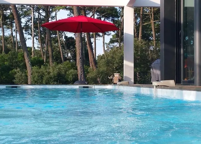 California Piscine Chauffee 14x4m Moulleau Abatilles 10 Pers Villa Arcachon