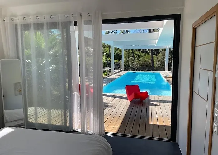 California Piscine Chauffée 14x4m Moulleau Abatilles 10 Pers Villa