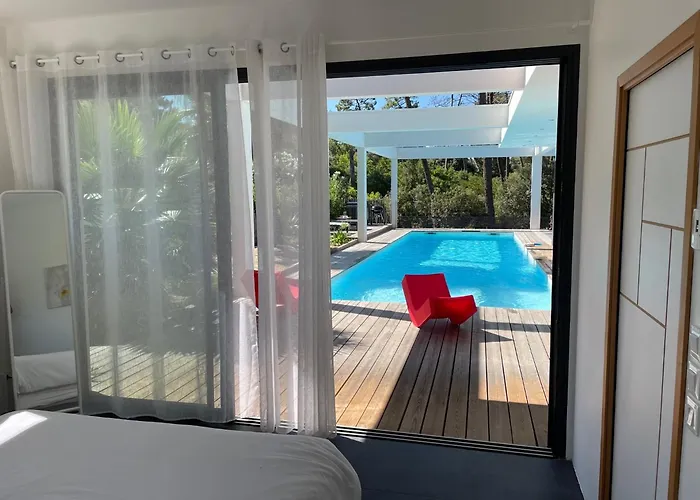 California Piscine Chauffée 14x4m Moulleau Abatilles 10 Pers Villa Arcachón